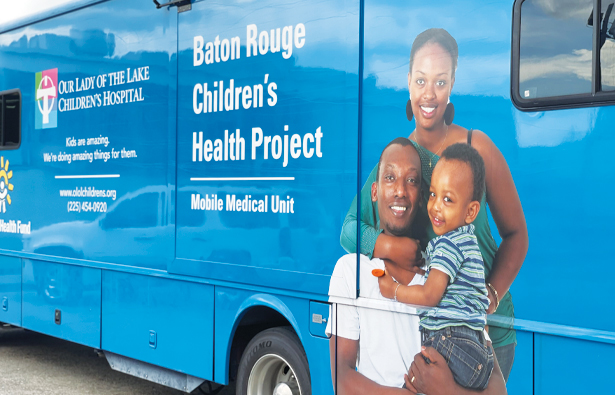 Baton Rouge Children's Health Blue Bus