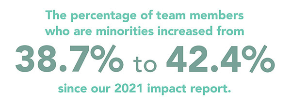 Percentage of Team Member Minorities
